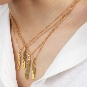 Custom zodiac gold pendant necklace