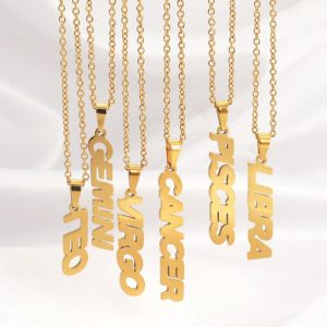 Personalized zodiac necklace wholesale
