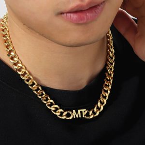 Custom initial necklace mens​