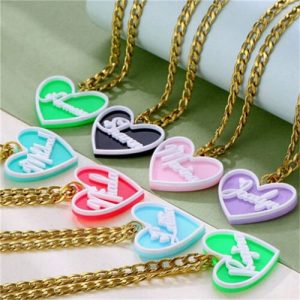 Acrylic custom pendant necklace wholesale