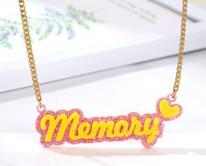 Personalised acrylic necklace wholesale