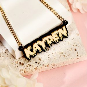 Custom acrylic name necklace wholesale