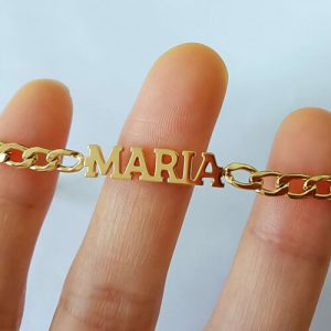 Cuban link name choker necklace
