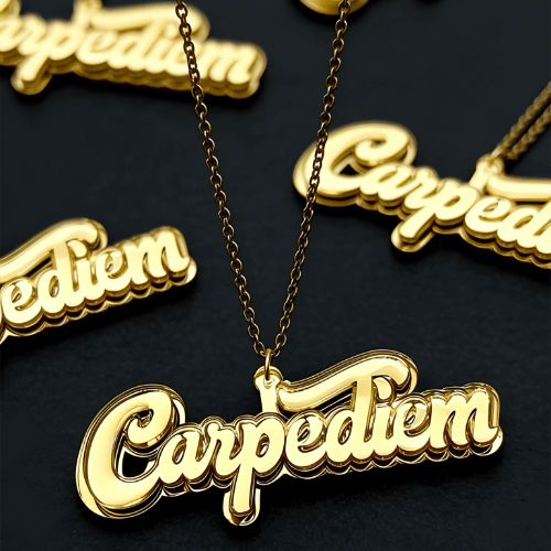 Laser cut acrylic word pendant necklaces wholesale - Image 3