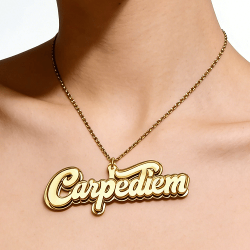 Laser cut acrylic word pendant necklaces wholesale - Image 2