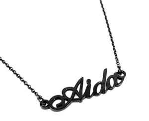Custom name necklace black​