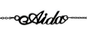 Custom black nameplate necklace​ wholesale 