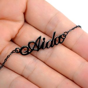 custom name necklace black​