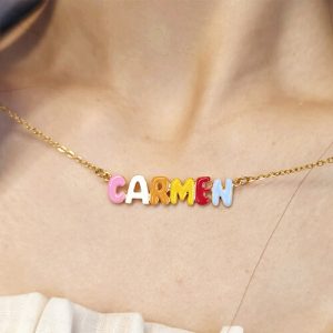 Custom colorful name necklaces​