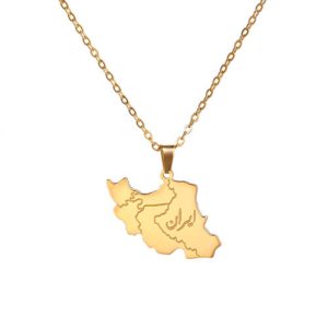 Custom deep engraved map pendant necklace​