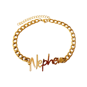 Cuban chain ankle bracelet with custom name​