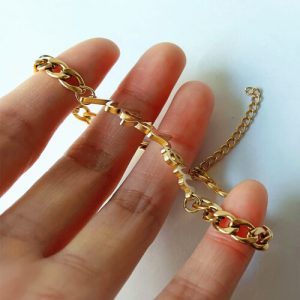 Custom name ankle bracelet​ gold