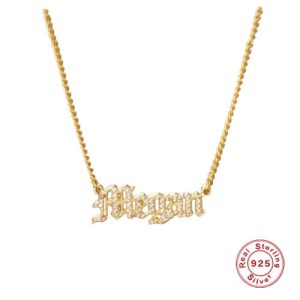 Custom made diamond name pendant necklace​