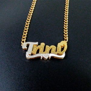 Diamond accent name necklace supplier