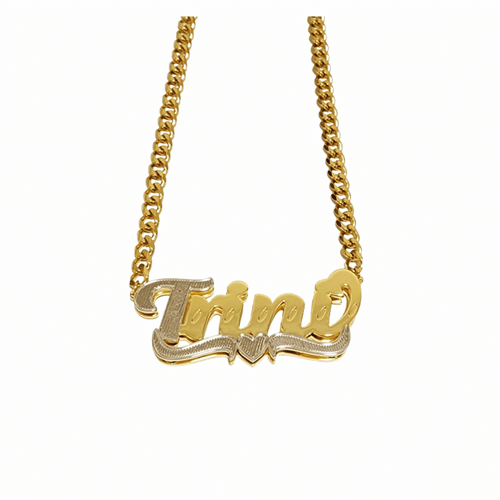 Custom cursive name necklace with diamond accent