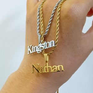 Custom name necklace rope chain​