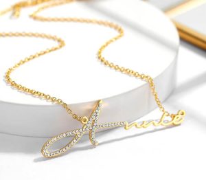 Custom diamond script necklace​