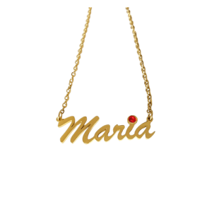 Women name personalized necklace with birthstone​