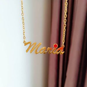 personalized name necklace with birthstone​