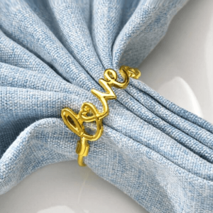 Personalised metal napkin rings for wedding​