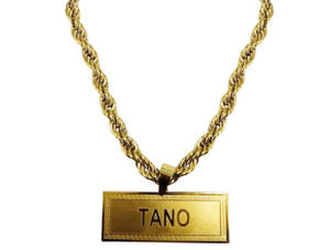Bar pendant necklace engraved​ with name