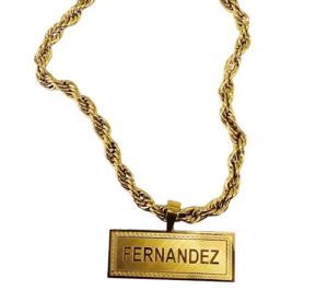 Custom horizontal bar necklace with name engraved​