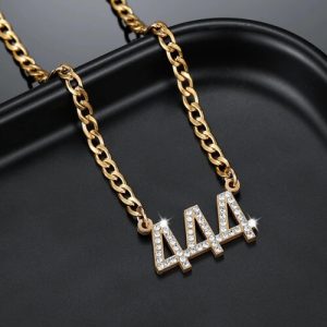 Personalized number diamond necklace​
