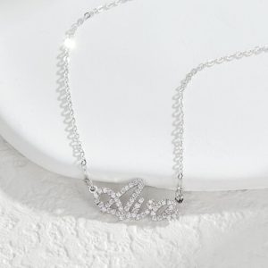 Sterling silver custom cz name necklace​