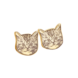 Laser engraved custom stud earrings​ with photos​