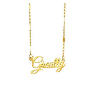 Gold plated cursive script name necklace​