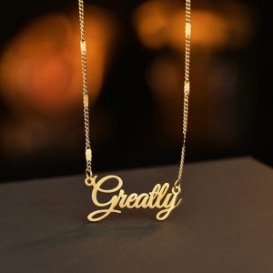 Cursive custom name necklace​ 