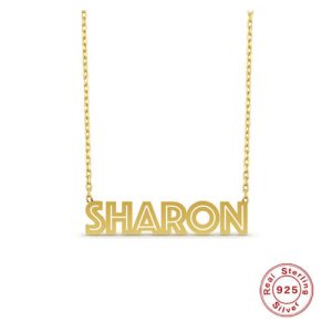 925 sterling silver name necklace block letters​