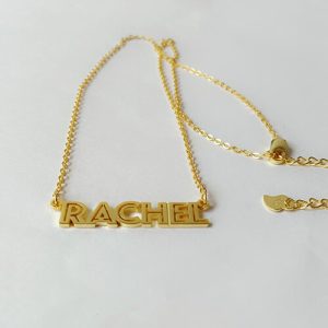 Gold plated sterling silver name necklace​