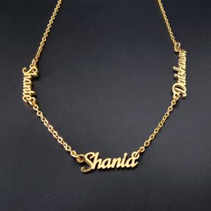 3 name custom necklace​