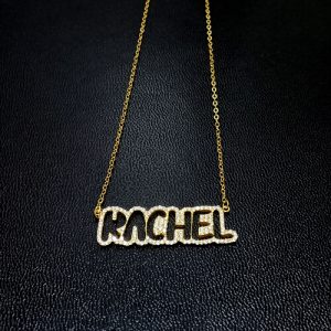 Custom name chain with diamonds​