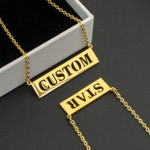 Custom cut out necklace with name​ 