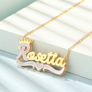diamond cut sterling silver name necklace​s