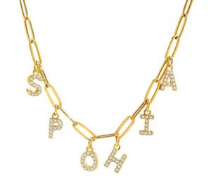 Custom individual letter name necklace​