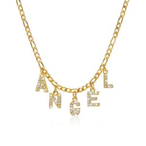 Custom diamond name necklace individual letter​