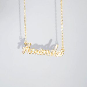 personalized name diamond necklace​