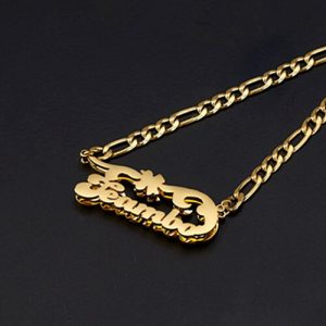 Figaro link chain with name​ necklace