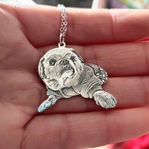 Personalised photo pendant necklace engraved​