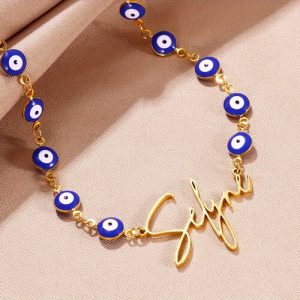 Custom enamel name necklace​