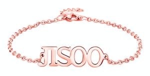 rose gold name bracelet​ stainless steel