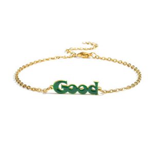 18k gold plated custom enamel charm bracelet​