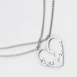 half heart name necklace​