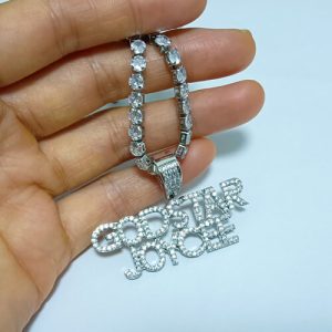 Diamond chain with name pendant​