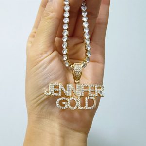 blinged out name necklace​
