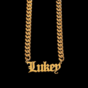 Custom cuban link name chain​ necklace for men