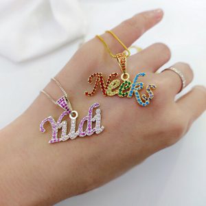 All diamond name necklace​ jewelry​ - custom made